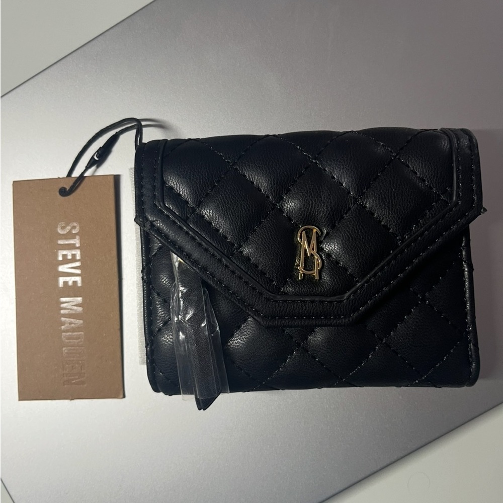 Steve Madden Black Quilted Women's Wallet